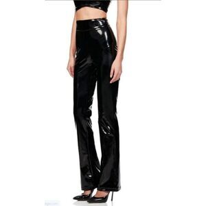 NWT NOOKIE REVOLVE Black Patent Leather Pants Party Club XS